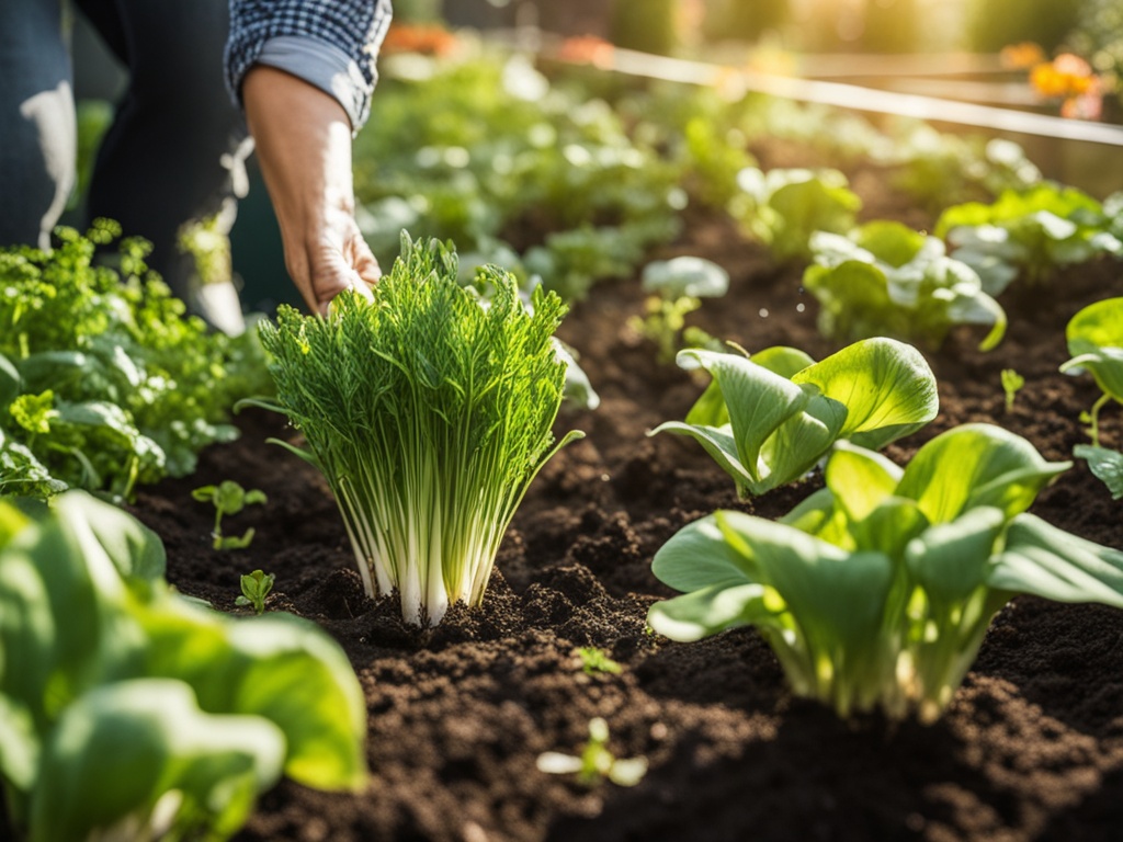 Caring for growing garlic