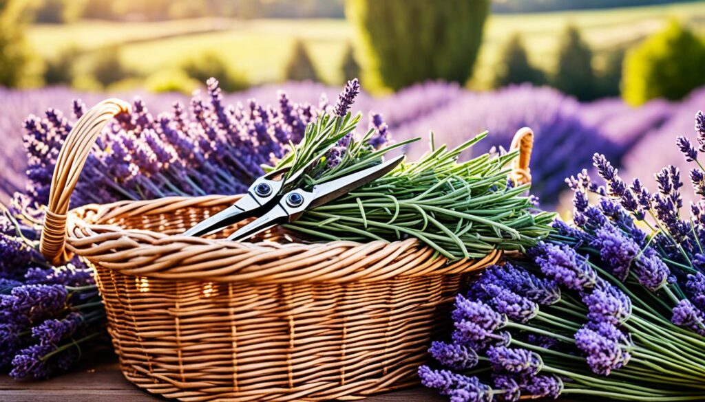 Cutting lavender for sachets