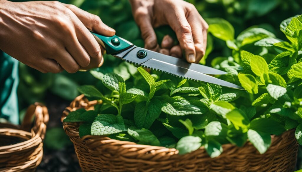 Harvesting Mint