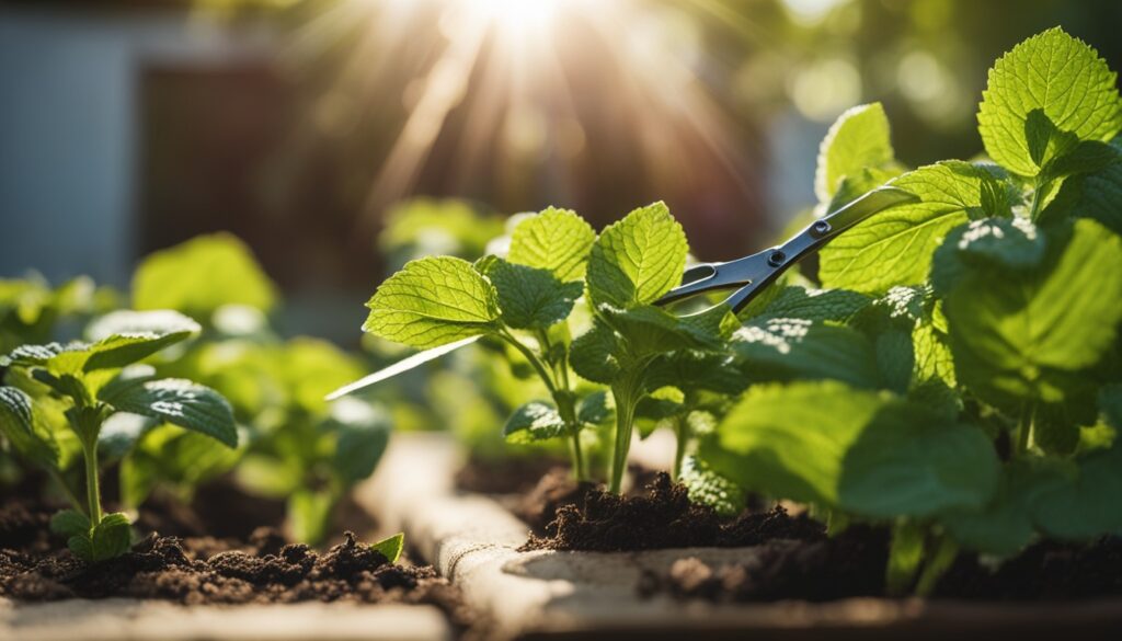 Harvesting Mint