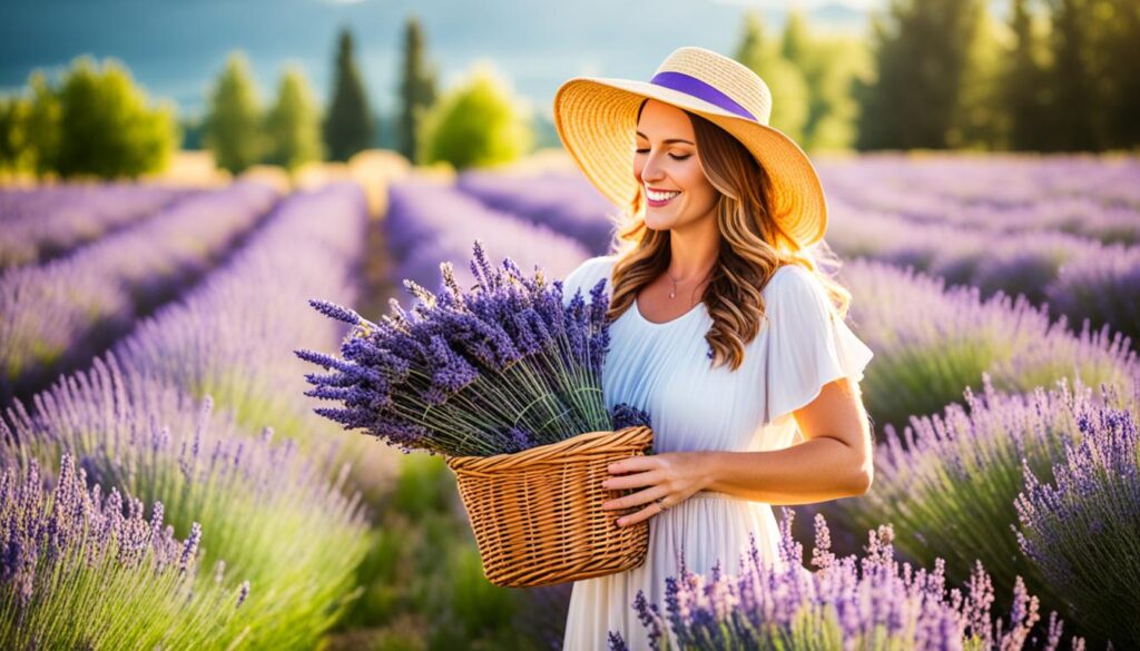 Harvesting lavender for sachets