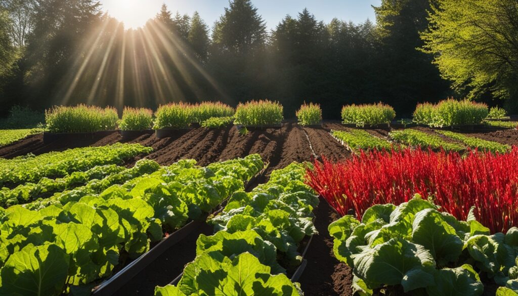 Rhubarb growing season