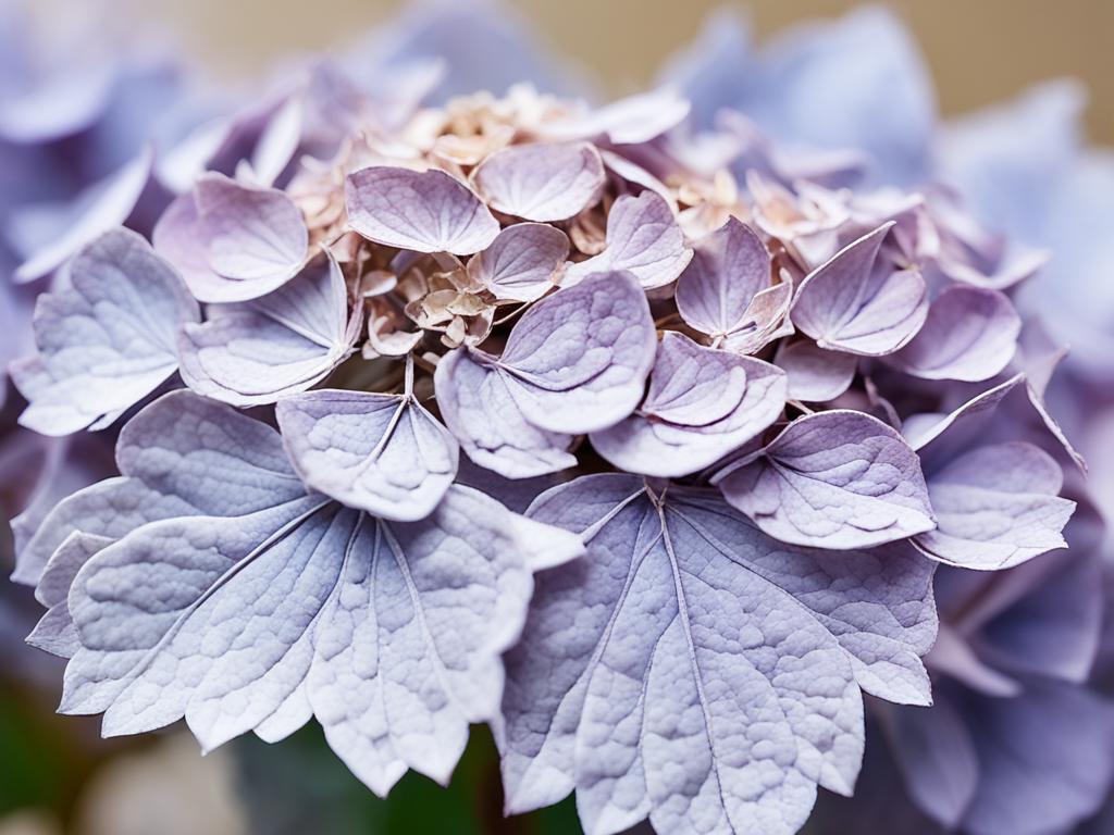 dried hydrangea blooms