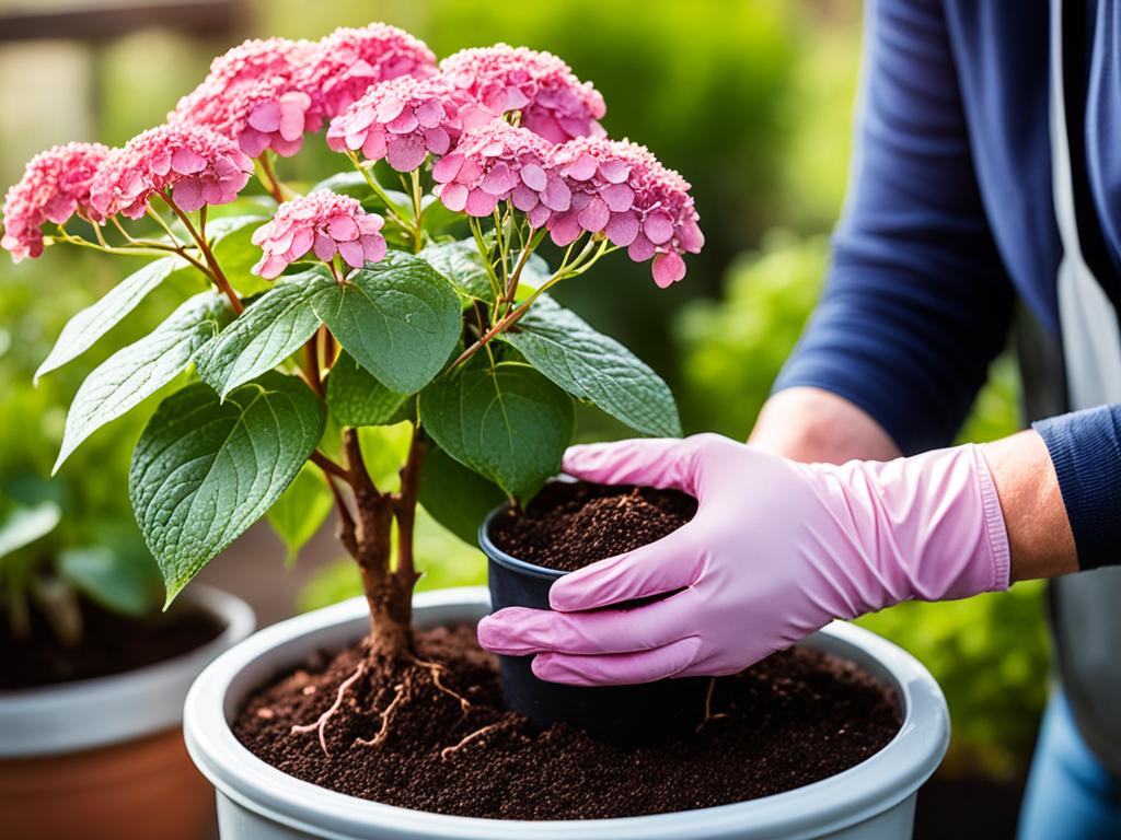 growing hydrangeas in containers