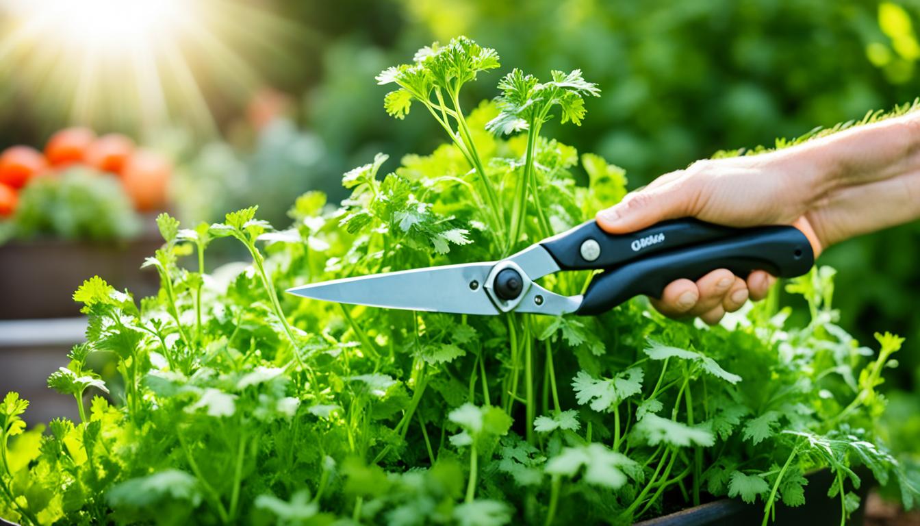 how to harvest cilantro so it keeps growing