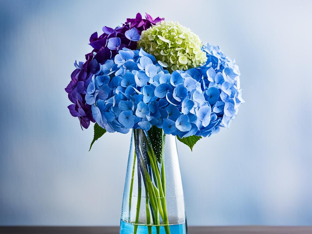 hydrangeas in a vase