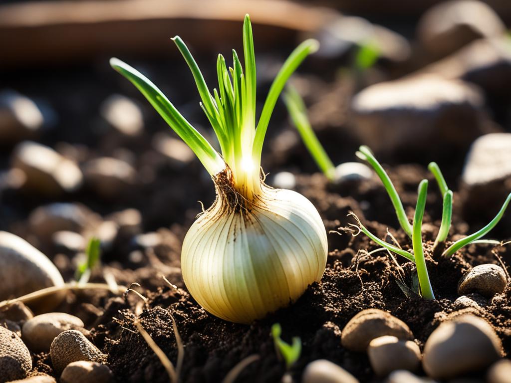 onion growing process from scraps