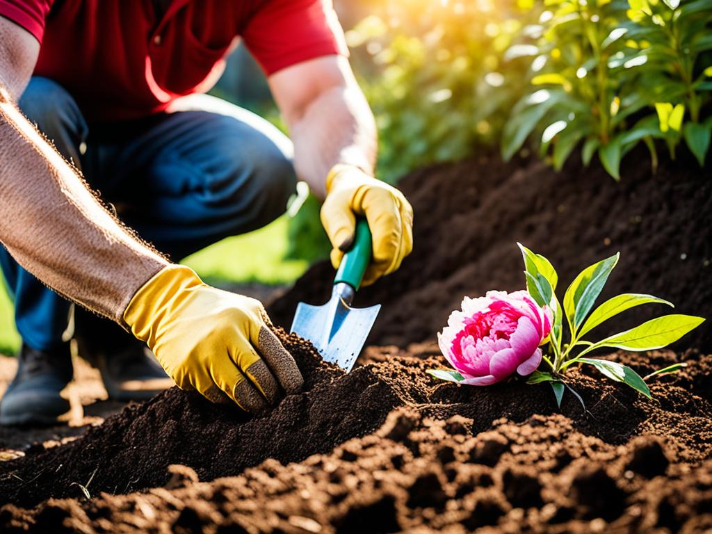 peony planting