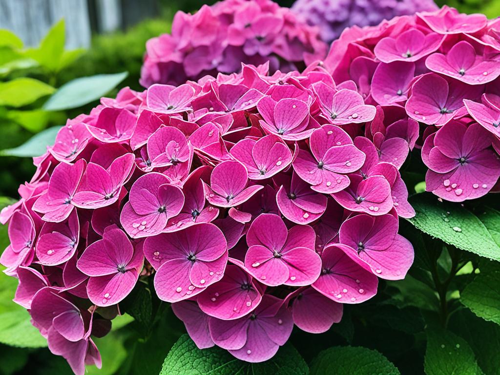 pink hydrangeas