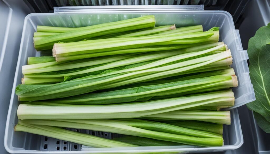 refrigerating rhubarb