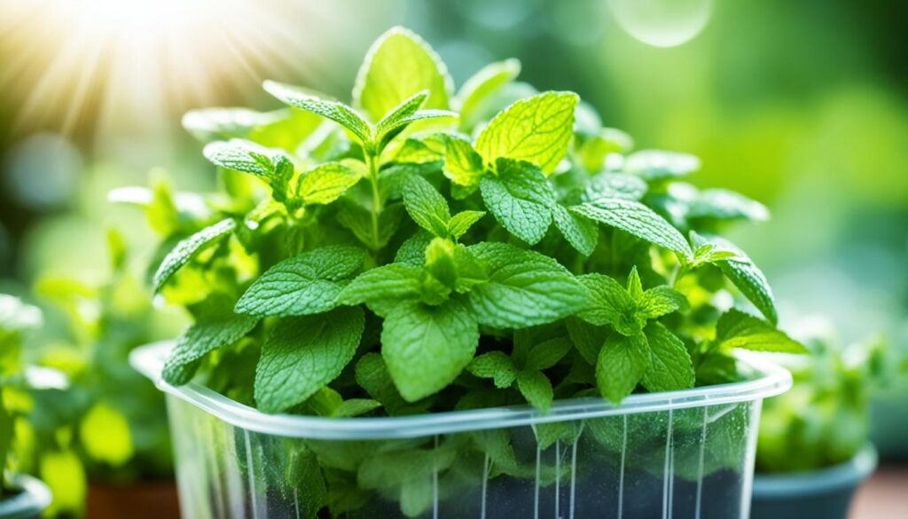 storing fresh mint